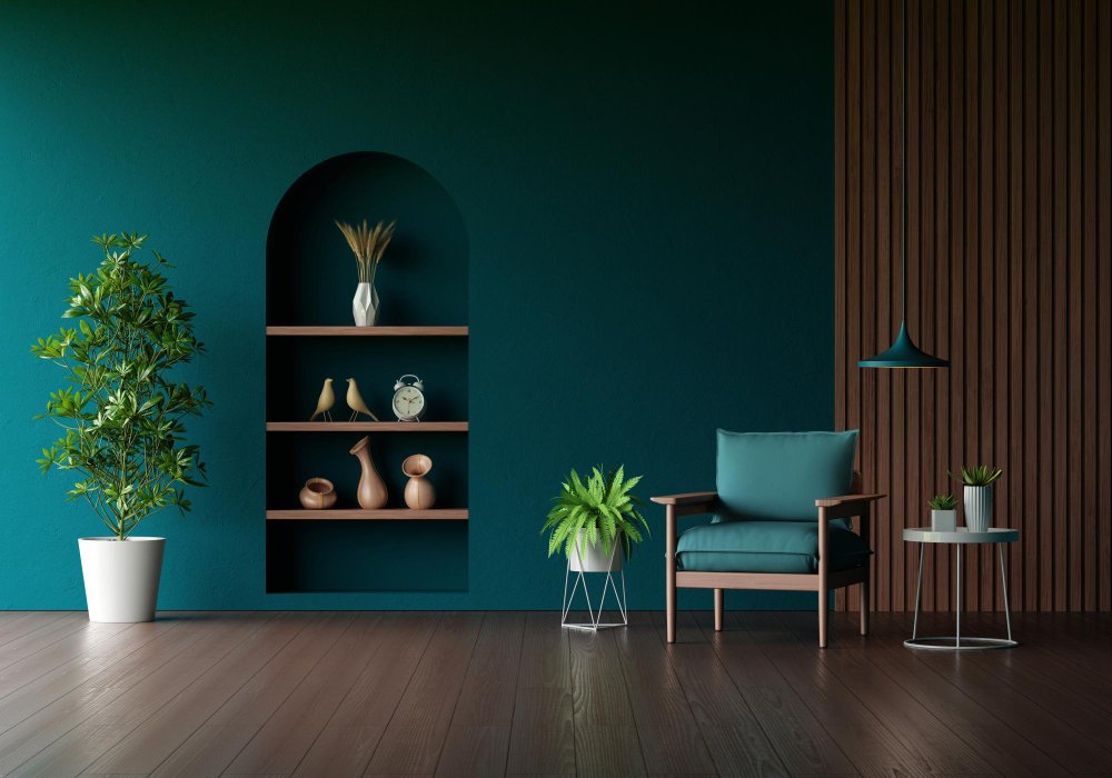 armchair-green-living-room-with-copy-space